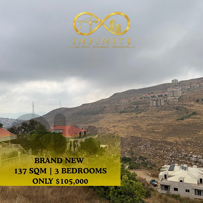 Brand New 137 SQM Apartment in Badghan-Sawfar | 3BR | $105,000