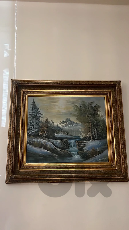 Frensh tableau antique لوحة تابلو رسم طبيعة مميزة جداا رسم painture