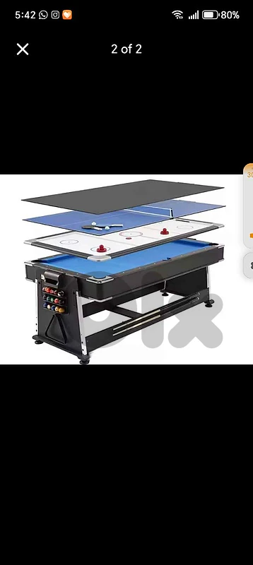 4 in 1 Billiard & Hockey Table