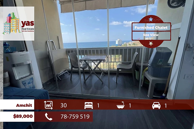 Amchit 30m2 | Furnished Chalet | Sea View | Poo/ Access | MCH
