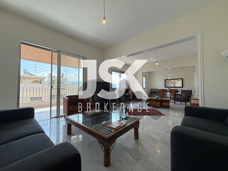 L22538 Apartment With City View For Rent in Achrafieh, Sioufi