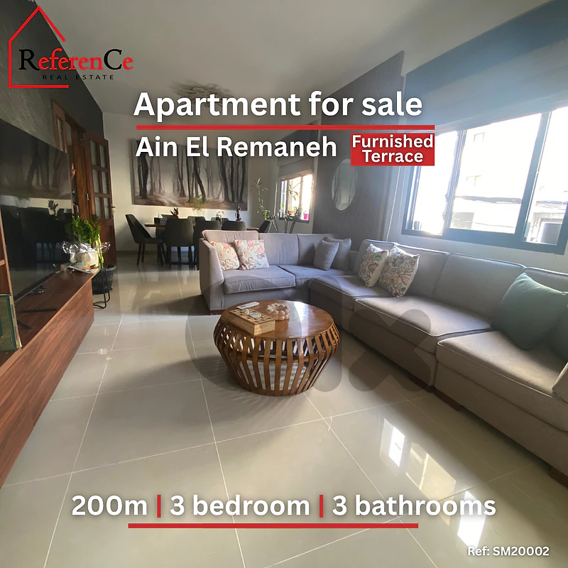 Furnished apartment in Ain El Remmaneh شقة مفروشة في عين الرمانة