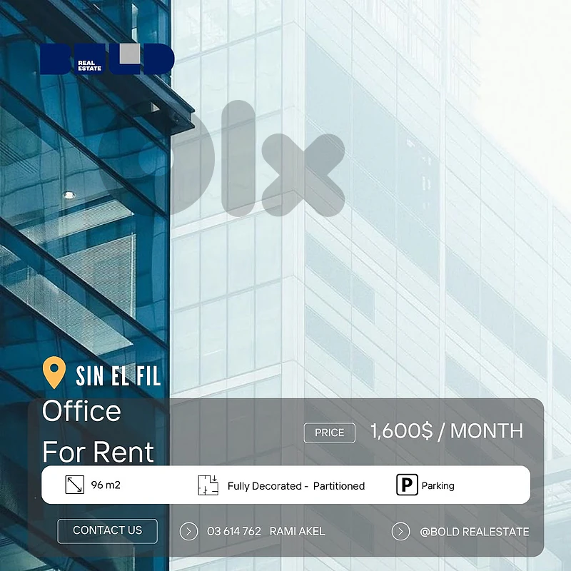 RAO26-4860 Office 96 sqm for Rent in Beirut