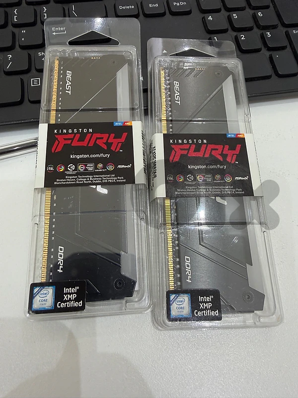 RAM 8GB DDR4 2 UNITS 3200 MHZ KINGSTON FURY RGB XMP