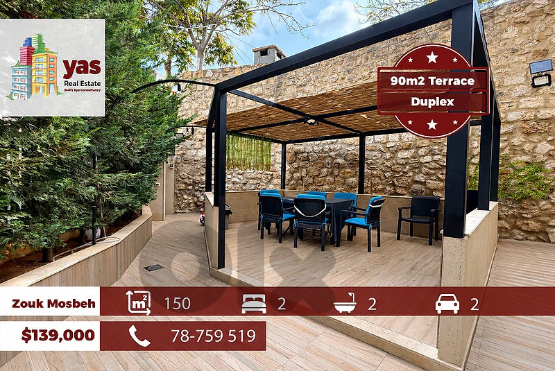Zouk Mosbeh 150m2 | 90m2 Terrace | Prime Location | Duplex | EH/EL