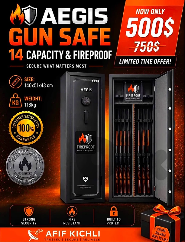 Aegis Fireproof Gun Safe Box