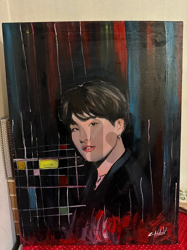 BTS korean Artist SUGA painting