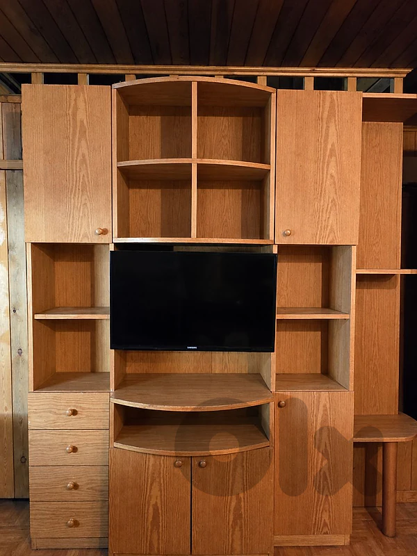 Large wooden TV cabinet & storage unit