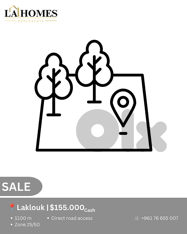 land for sale in laklouk ارض للبيع في اللقاوق