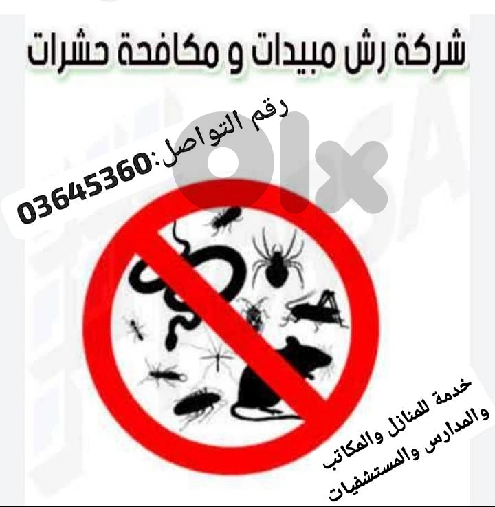 رش مبيدات للحشرات والقوارض