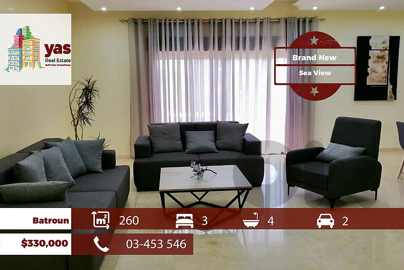Batroun 260m2 | Sea View | Prime Location | High End | HS