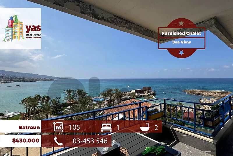 Batroun 105m2 | FurnishedCHalet | Sea View | Beach access | HS