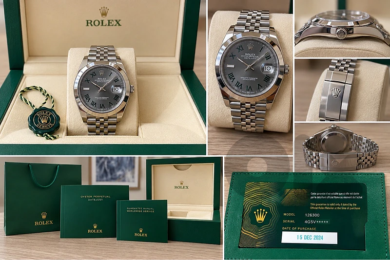 ROLEX DATEJUST 41 – Wimbledon/Roman Grey Dial – FULL SET – DEC 2024