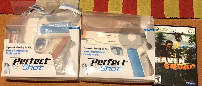 Wii pistols and also xbox cd