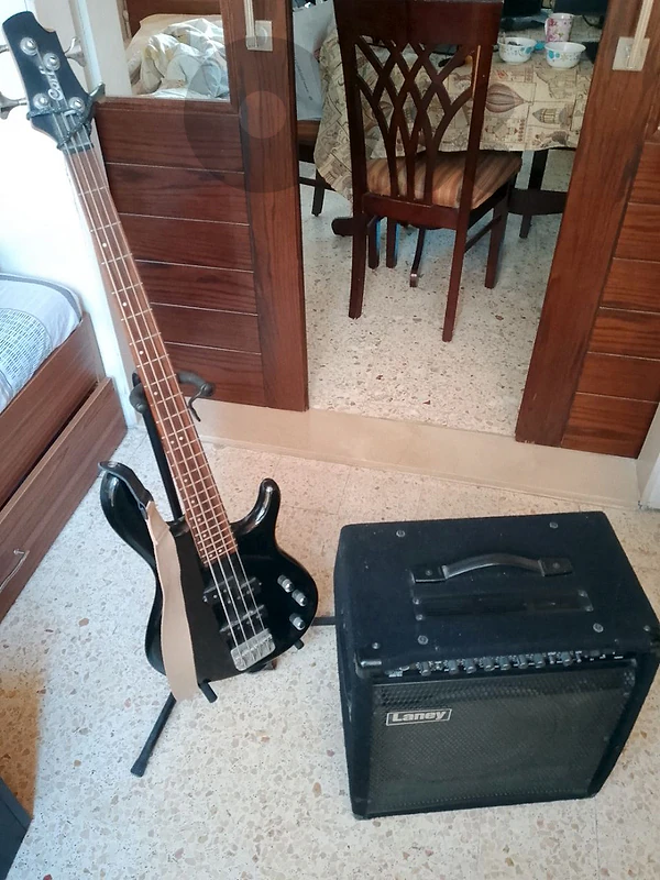Cort Action PJ Bass and Laney RB5 Amp