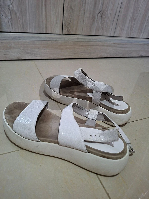 Unisa White Chunky Platform Sandals - Comfortable
