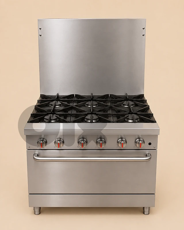 Burner Commercial Gas Range with Oven
