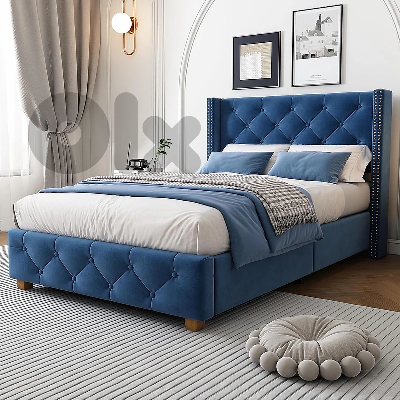 ZYLOYAL10 Upholstered Bed with Slatted