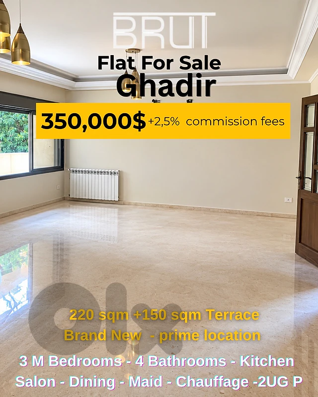 220 sqm +150 sqm Terrace Brand new Apartment for sale in Ghadir