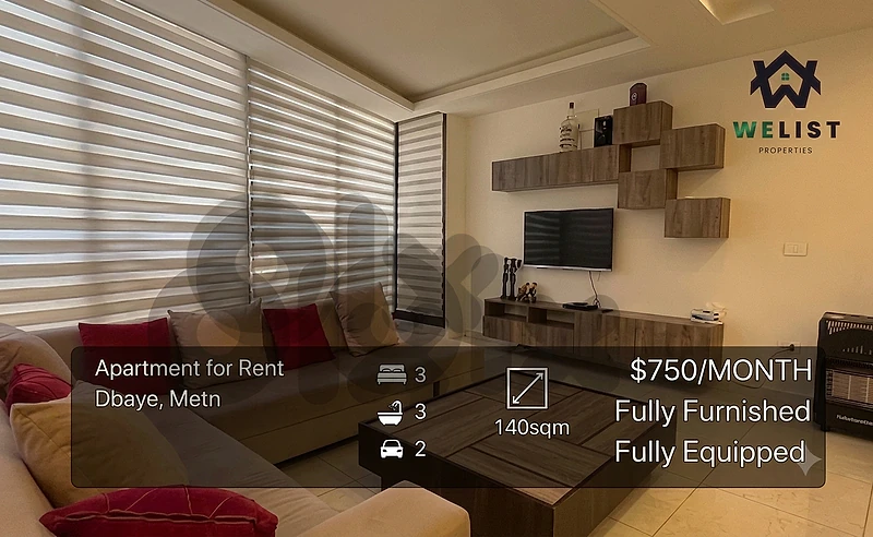 Apartment for Rent in Dbayeh, Metn