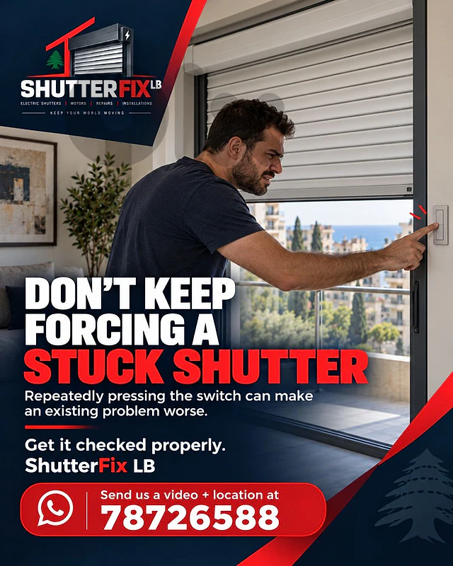 Don't keep forcing your windows electric shutter