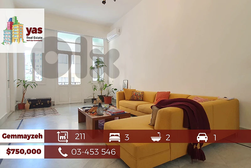 Gemmayzeh 211m2 | Excellent Condition | Prime Location | SKH |