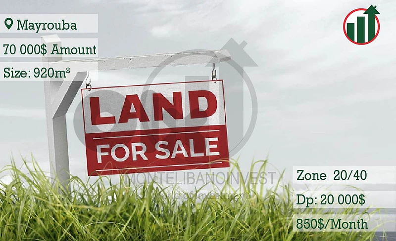 Mayrouba Land for Sale with Mountain View and Easy Payment Facilities!