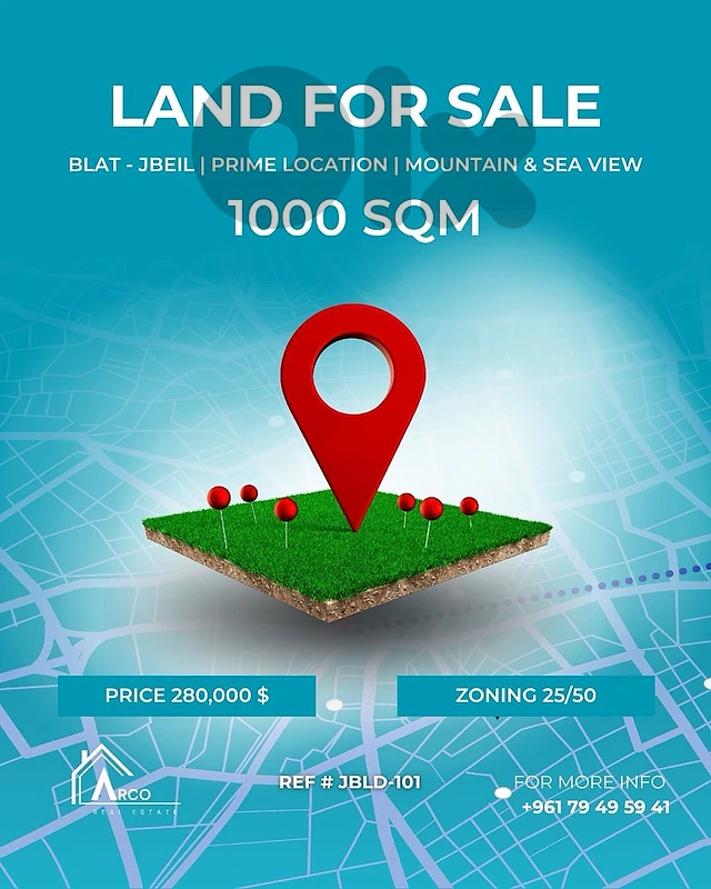 Land For sale Open Sea View Near Lau Jbeil (JbLd101) Land For sale Open Sea View Near Lau Jbeil (JbLd101)