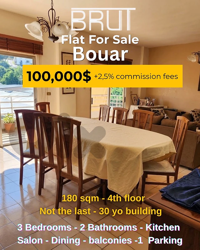 180 sqm apartment for sale in Bouar - 2 mn from the highway - 555$/sqm
