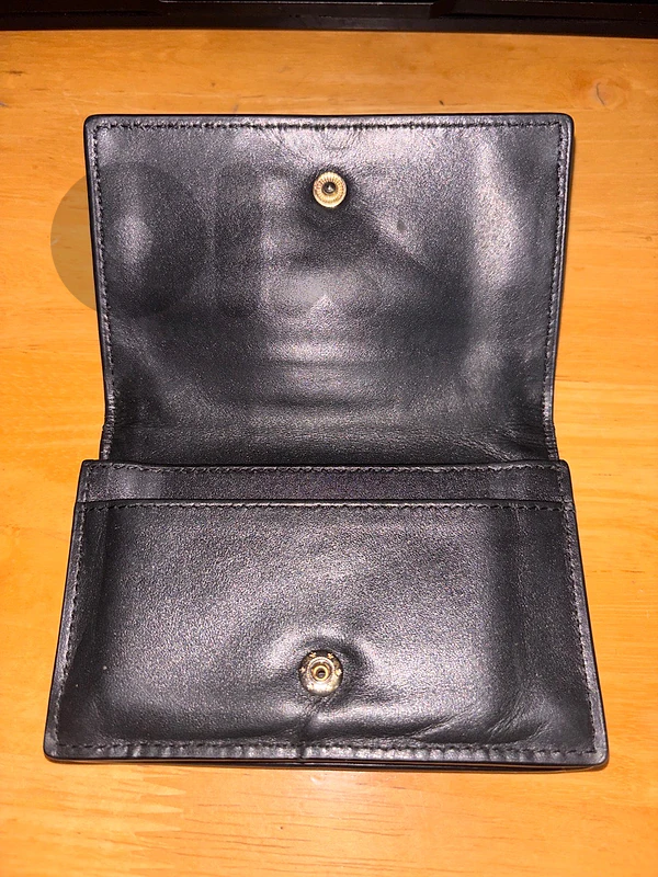 Bottega Veneta Cassette Card Case - Black Intrecciato - Authentic