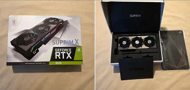 MSI GeForce RTX 3070 SUPRIM X 8GB – With Box MSI GeForce RTX 3070 SUPRIM X 8GB – With Box