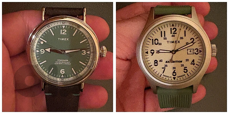 Two Timex indiglo watches for sale.