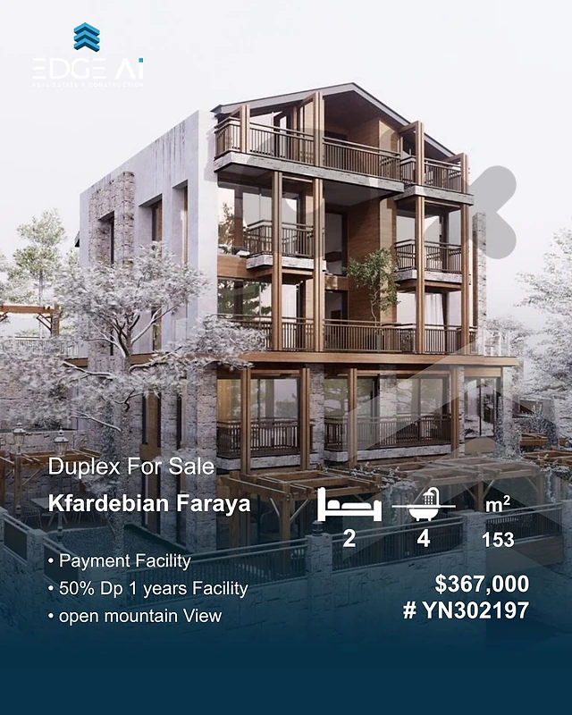 Duplex for sale,kfardebian faraya , #YN302197