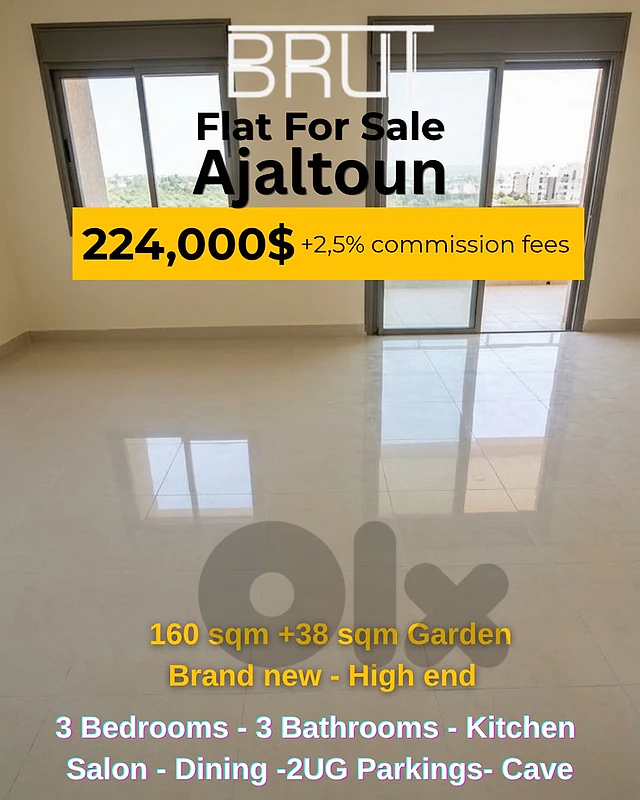 High end 160 sqm +38 sqm Garden Apartment for sale in Ajaltoun High end 160 sqm +38 sqm Garden Apartment for sale in Ajaltoun