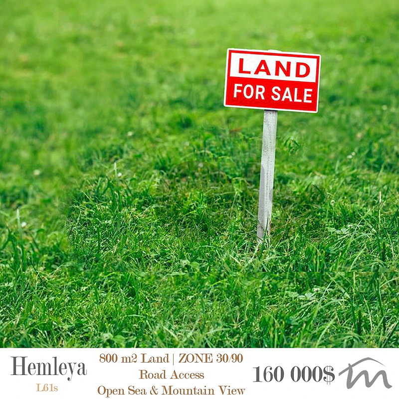 Hemleya | 800m² Land | Road Access | 30/90 | Open Sea & Mountain View