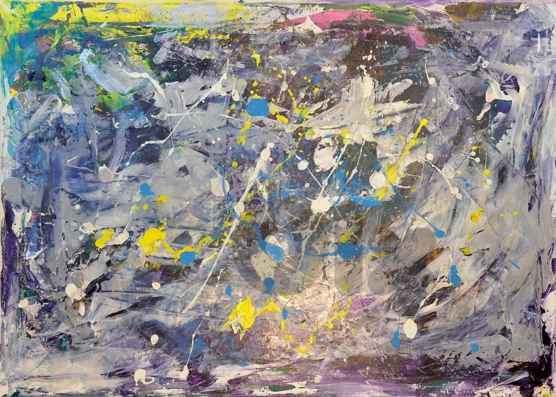 purple Splash 50x70 cm
