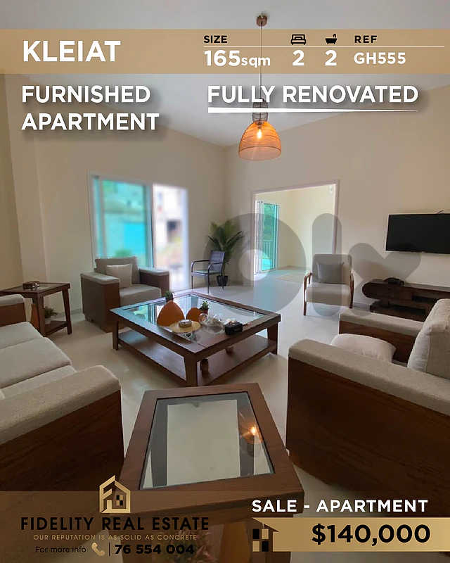 Apartment for sale in Kleiat GH555 شقة للبيع في قليعات
