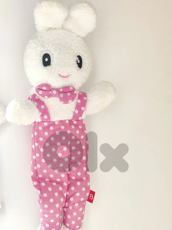 2-in-1 Plush Bunny Storage & Decor. Premium Nursery Pouch