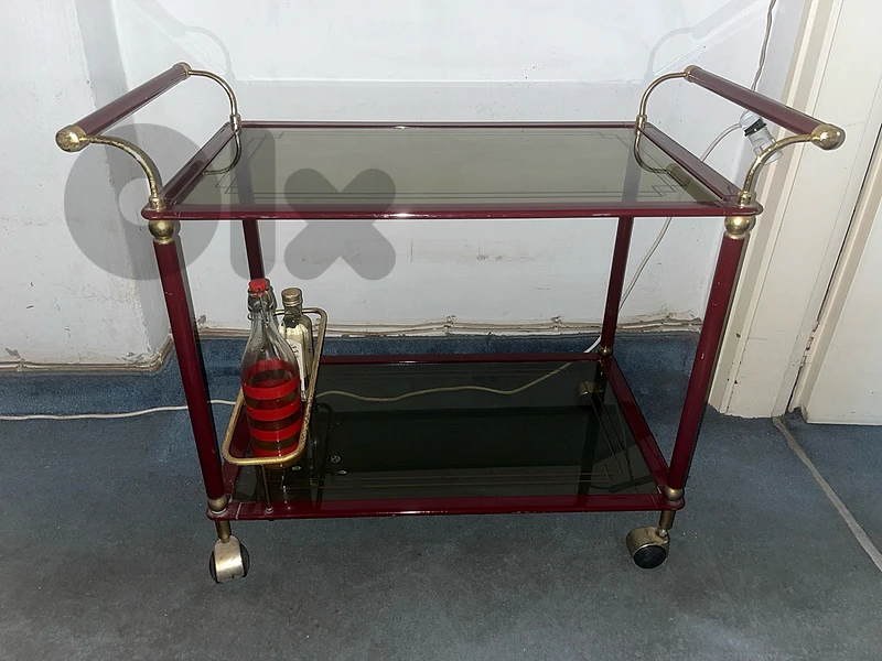 Élégante Table Roulante Vintage / Bar Mobile - Très Bon État