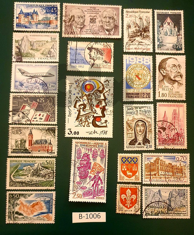 France 1970's-198 old 21 stamps Lot# B-1006