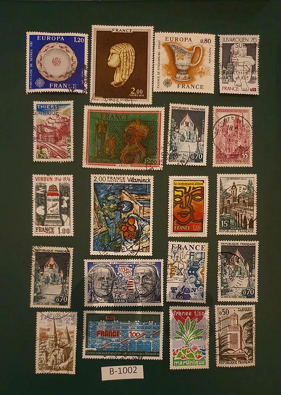 France 1970's old 20 stamps Lot # B-1002