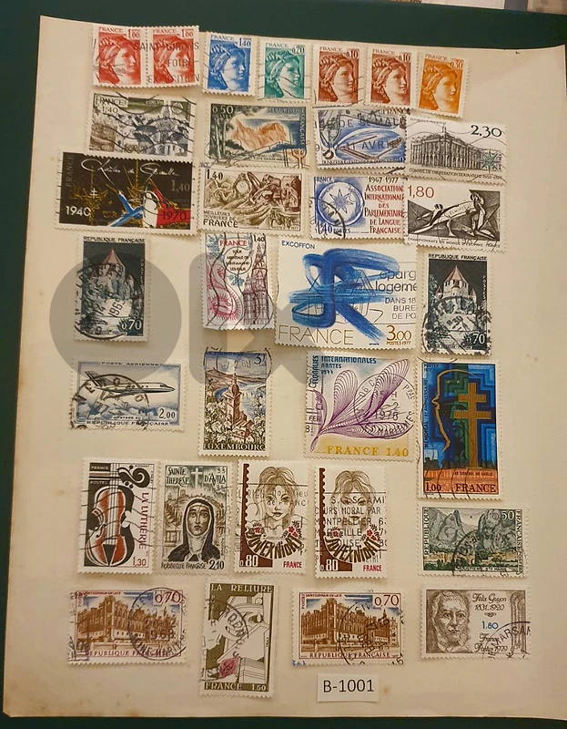 France 1965-1980's old 32 stamps Lot # B-1001