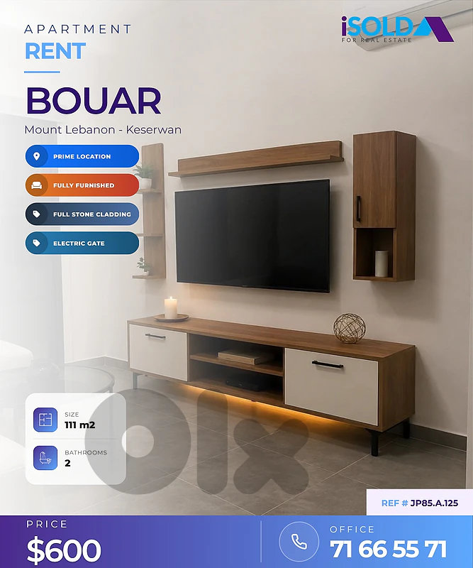 Modern Furnished 2 bedroom apartment 4 sale in Bouar
