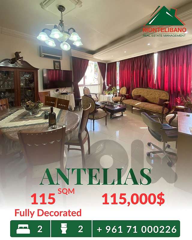 115 sqm Apartment For Sale in Antelias أنطلياس