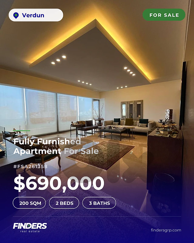 Apartment for sale in Verdun! شقة للبيع في فردان!