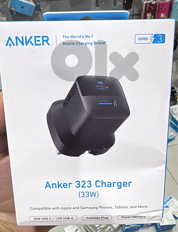 Anker 323 dual charger 33w 2 ports 3pin black A2331K11