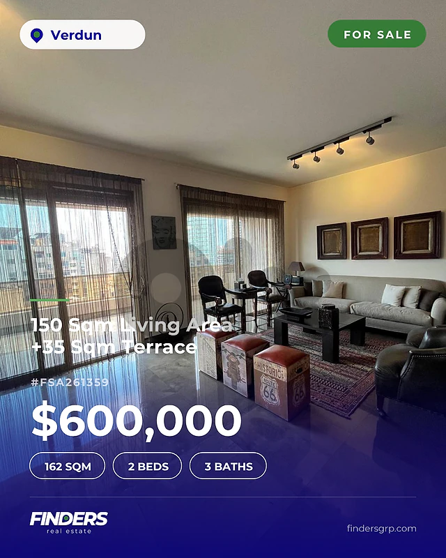 Apartment for sale in Verdun! شقة للبيع في فردان!