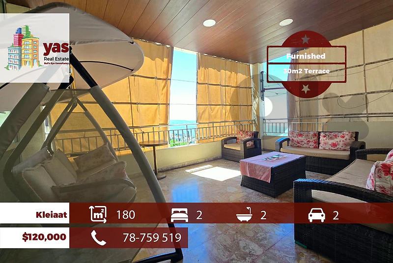 Kleiaat 180m2 | 30m2 Terrace |Furnished | Prime Location |Open VIew|DA