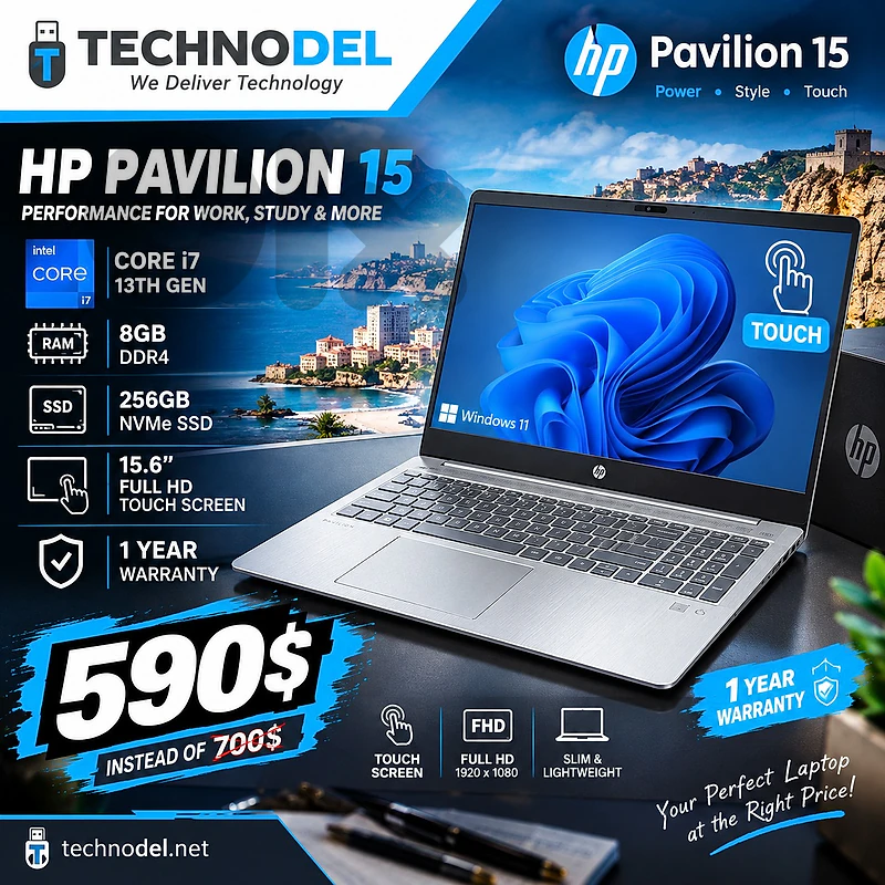 HP Core i7 13th  TOUCH SCREEN LAPTOP