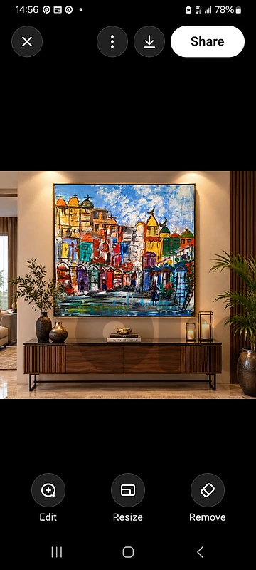 رسم زيتي على القماش مميزه كانت200$صارت 150$